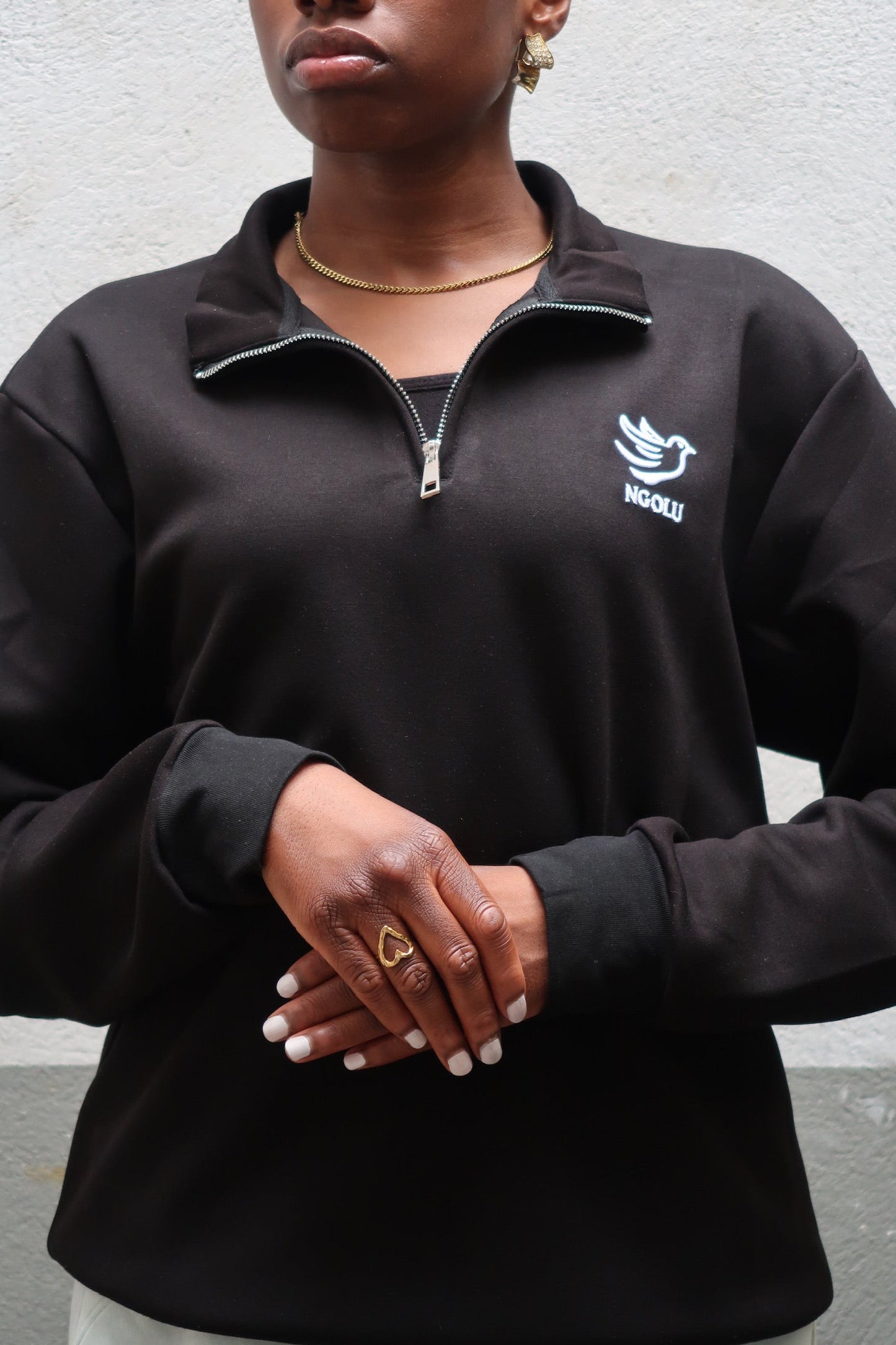 Black Grace Quarter Zip (long sleeve)